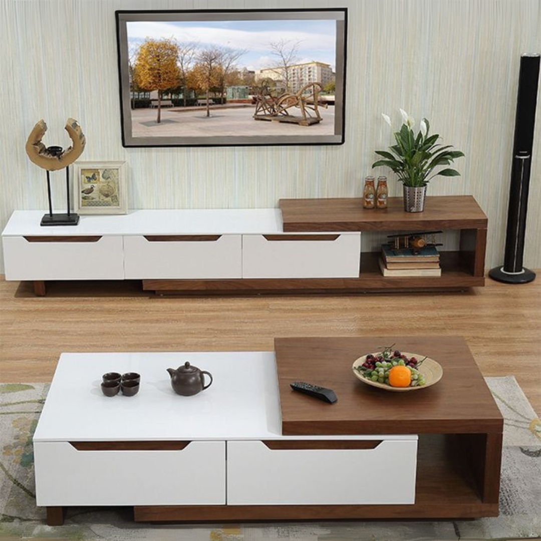 Living Room Set | White & Brown | SET20