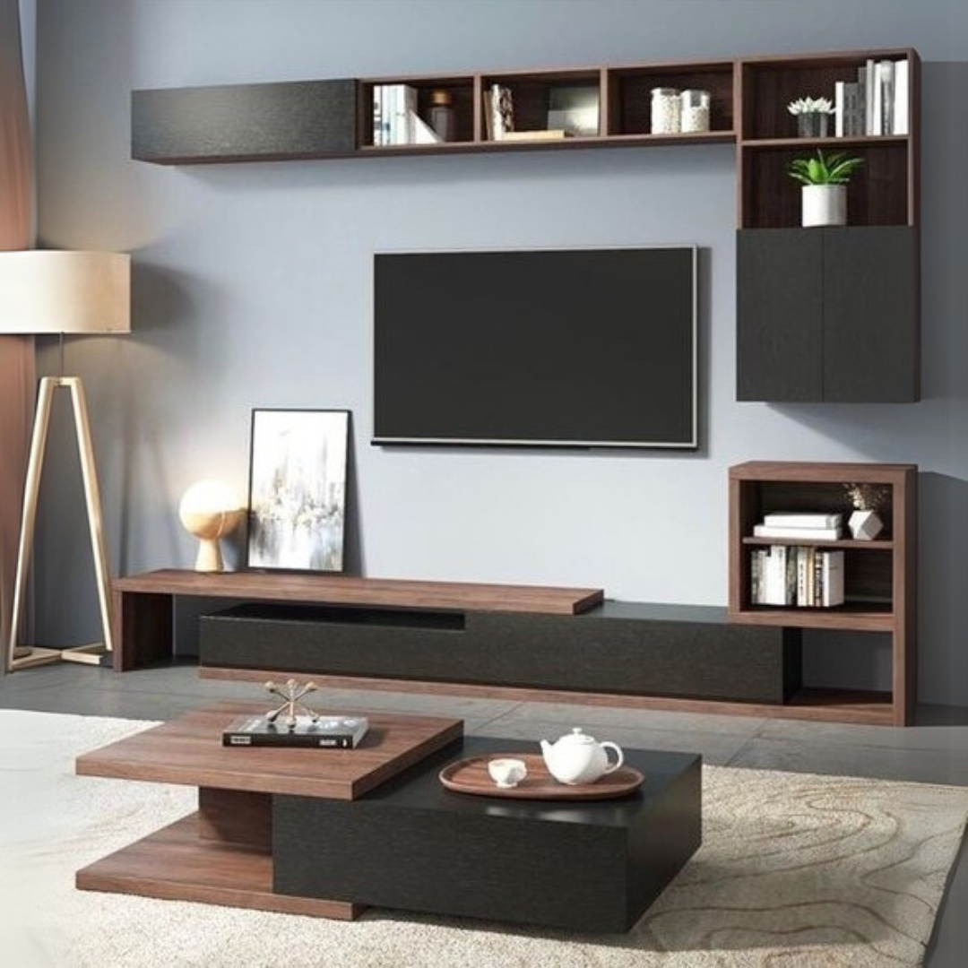 Living Room Set | Black & Brown | SET27