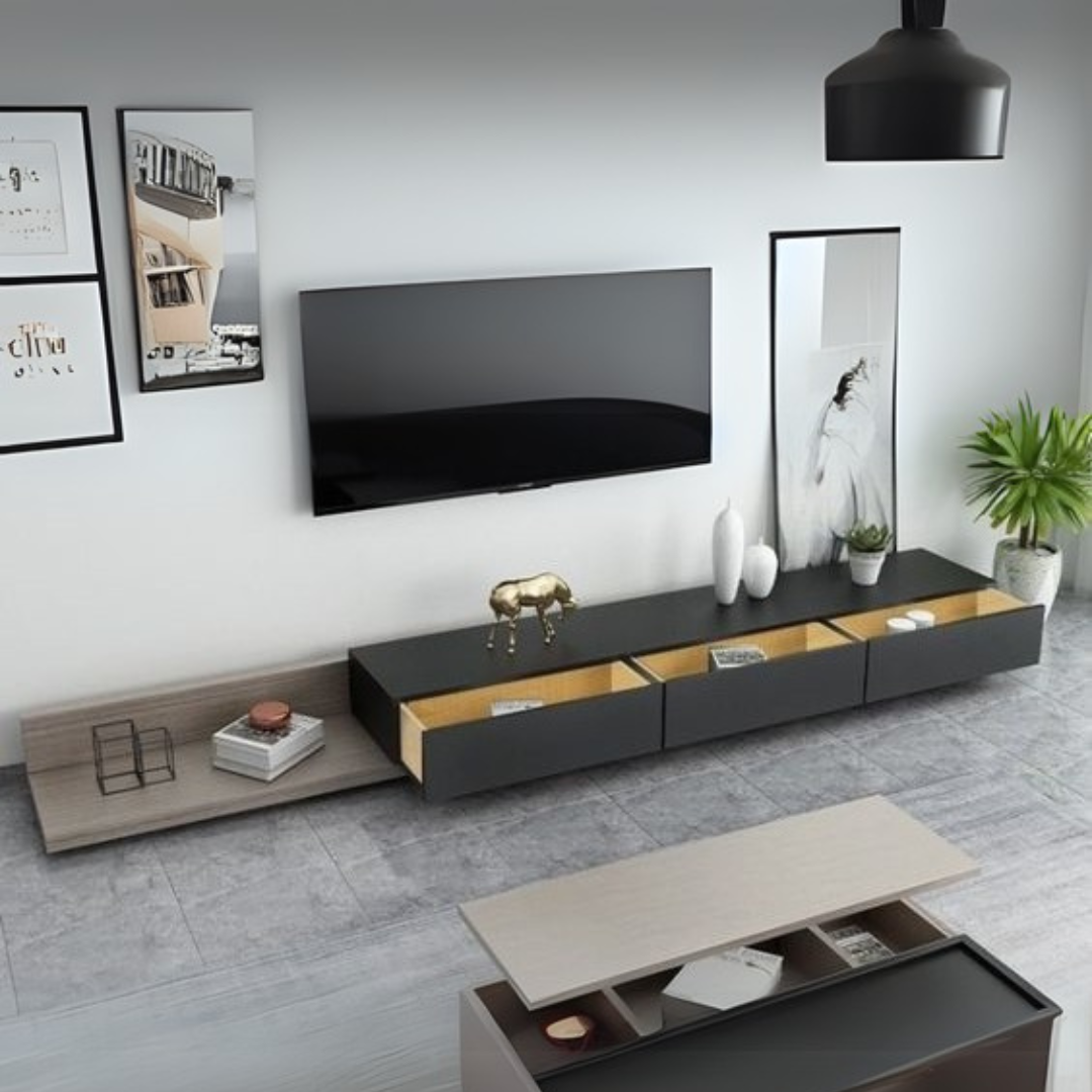 Living Room Set | Black & Grey | SET2