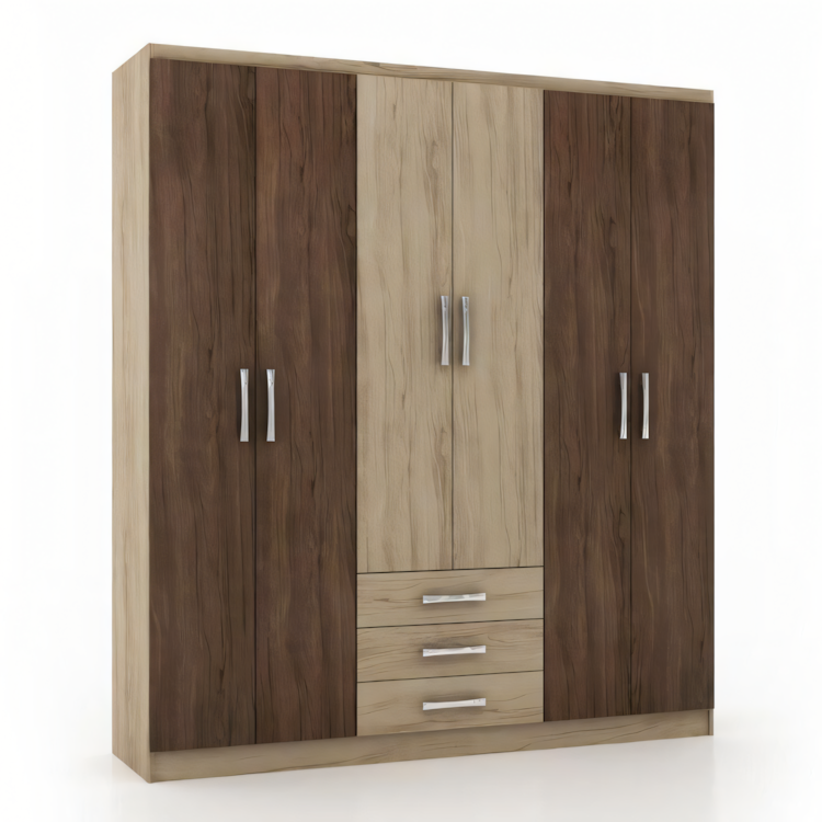 Wardrobe | Brown & Grey | 220 x 50 x 220 | WD16