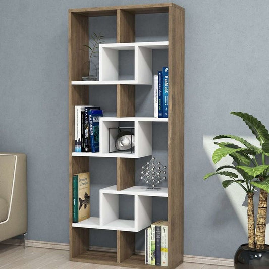 Display Unit | White & Wooden | 80 x 30 x 180 | DU7