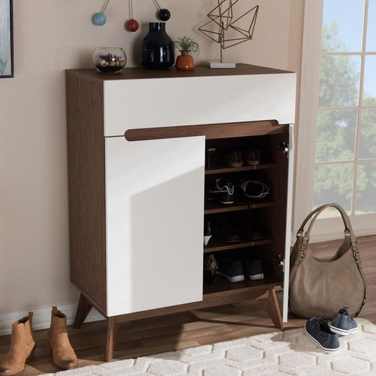 Shoe closet |White & wooden | 80 x 40 x 110 | Su12