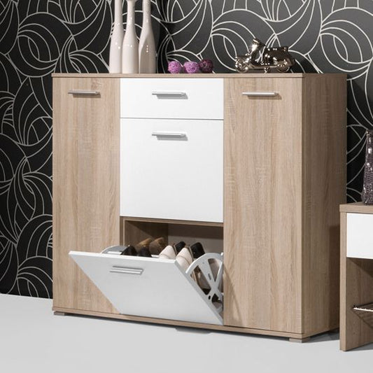 Shoe Closet | White & Wooden | 120 x 40 x 100 | SU17