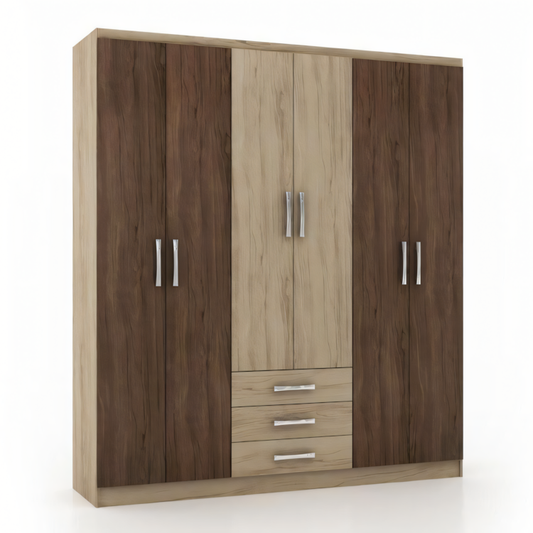 Wardrobe | Brown & Grey | 220 x 50 x 220 | WD16