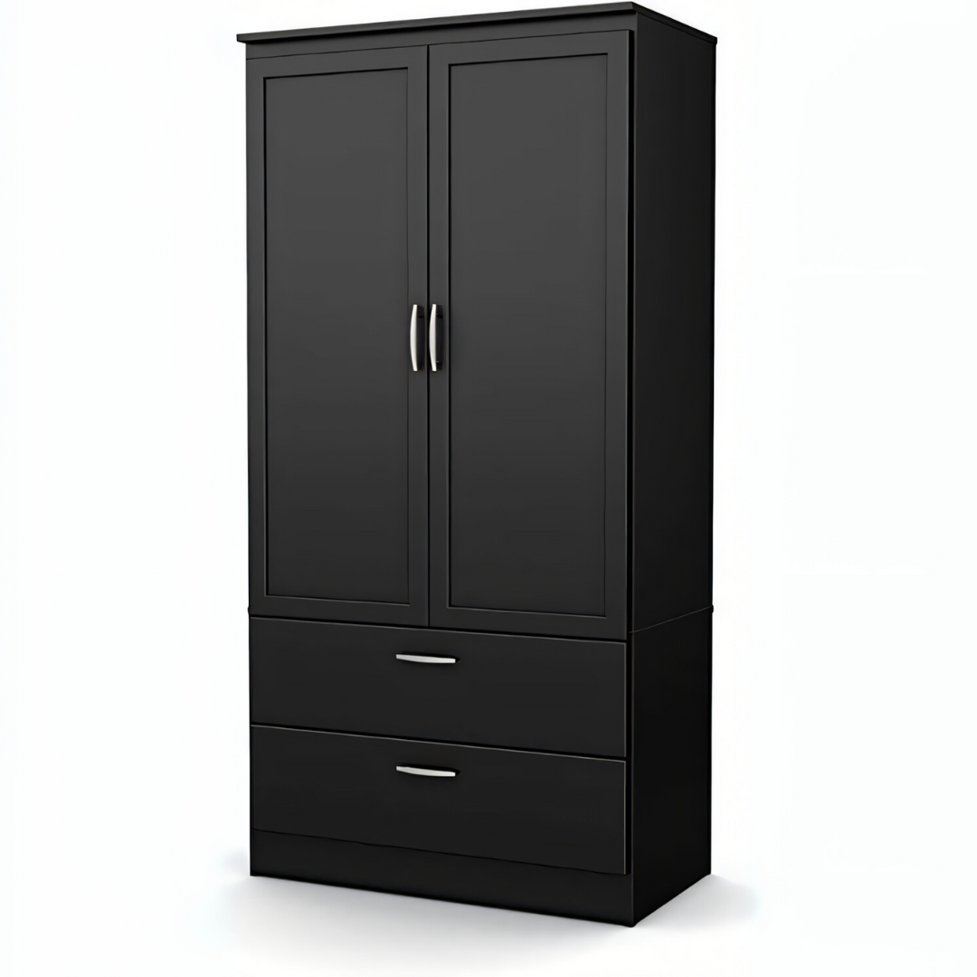 Wardrobe | Wooden & White | 160 x 50 x 220 | WD38