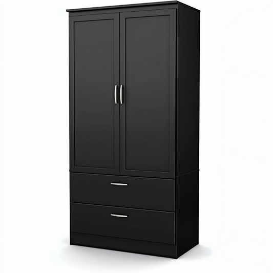 Wardrobe | Wooden & White | 160 x 50 x 220 | WD38
