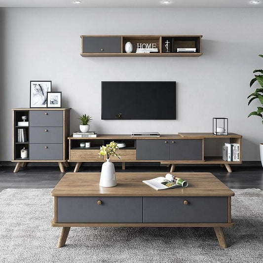 Living Room Set | Black & Wooden | SET44