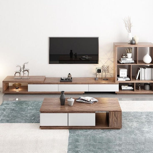 Living Room Set | Wooden & White | SET46